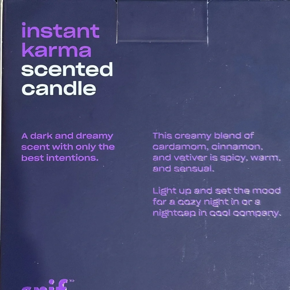 NIB Snif Instant Karma Scented Candle 8.5 ounce luxe ribbed glass vessel NEW - Picture 10 of 14